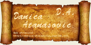 Danica Atanasović vizit kartica